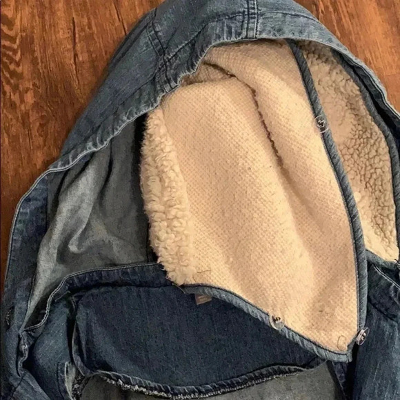 Denim Rubbish Sherpa Hooded Jacket - Picture 10 of 12